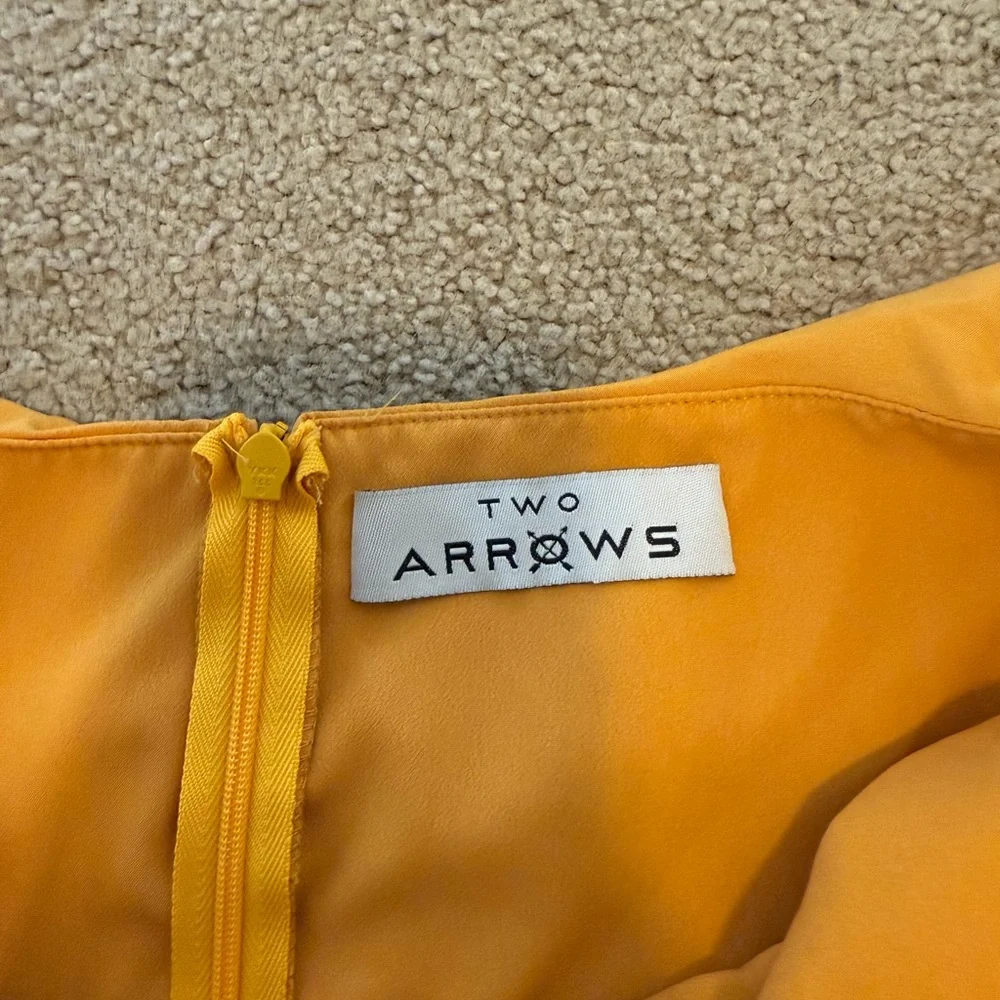 Two Arrows Yellow Ruffle Mini Dress - Picture 3 of 3